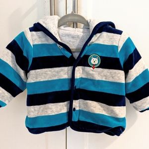 Reversible fleece hoodie jacket, 6m